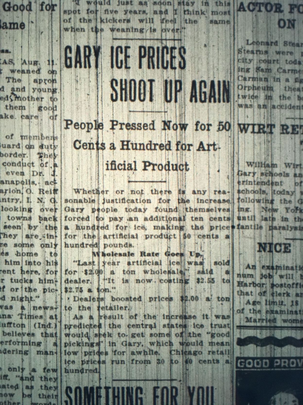 Price of ice
